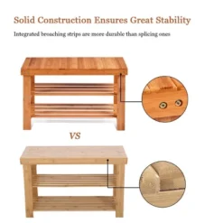 Costway 3 Tier Bamboo Shoe Rack Bench Storage Shelf Organizer Entryway Home Furni -Costway GUEST 8bf5ea6b 9ff5 47a1 ab2b 2bdf69aace2d