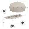 Costway Outdoor 15' Double-Sided Patio Umbrella 48 Solar LED Lights Crank & Base -Costway GUEST 8bfb2d13 699f 4072 a213 338ba5d88d73