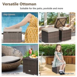 Costway 2PCS Patio Rattan Ottomans Seat Side Table Storage Box Footstool With Cushions Red/Grey/Black 22 Costway 2PCS Patio Rattan Ottomans Seat Side Table Storage Box Footstool With Cushions Red/Grey/Black -Costway GUEST 8c04789b e047 42d0 94f8 68a318bea97c