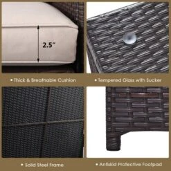 Costway 4PCS Outdoor Patio Rattan Furniture Set Cushioned Loveseat Storage Table 18 Costway 4PCS Outdoor Patio Rattan Furniture Set Cushioned Loveseat Storage Table -Costway GUEST 8c7972d0 a5b0 40dd a5d1 0a5b75d3ead8