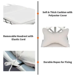 Costway Chaise Lounge Chair With Canopy Hammock Chair With Canopy OrangeBeigeTurquoise -Costway GUEST 8c8dc0f7 45ec 424c b85f 89f29b84d401