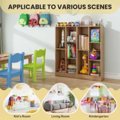 Costway 5-Cube Bookcase For Kids 41" Wooden Toy Storage Organizer For Kid's Room White/Natural 17 Costway 5-Cube Bookcase For Kids 41" Wooden Toy Storage Organizer For Kid's Room White/Natural -Costway GUEST 8ca9b54a aca7 4045 968e f48ae6628e1a