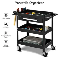Costway Three Tray Rolling Tool Cart Mechanic Cabinet Storage ToolBox Organizer W/Drawer -Costway GUEST 8d46150a 96e0 4714 bb1c 2c3151226bb0