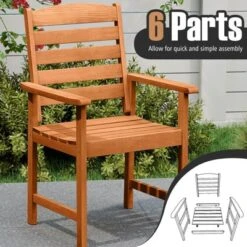 Costway Patio Chairs Set Of 2/4 With Inclined Backrests And Slatted Seats For Deck 19 Costway Patio Chairs Set Of 2/4 With Inclined Backrests And Slatted Seats For Deck -Costway GUEST 8d5d3989 6fec 4b6a 9c96 1cf0e03b4214