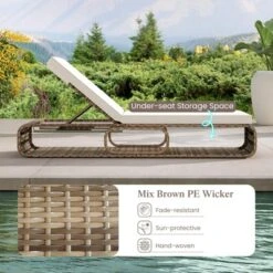 Costway 1/2 PCS Outdoor Chaise Lounge Chair With Adjustable Backrest Cushion And Storage 19 Costway 1/2 PCS Outdoor Chaise Lounge Chair With Adjustable Backrest Cushion And Storage -Costway GUEST 8d6c6748 5c47 4ba6 a121 daed46a3000e