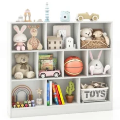 Costway 10-Cube Bookcase For Kids 41"Wooden Toy Storage Organizer For Kid’s Room White/Natural 23 Costway 10-Cube Bookcase For Kids 41"Wooden Toy Storage Organizer For Kid’s Room White/Natural -Costway GUEST 8db5988d 1b29 4641 9b6c c8ee0e9b6bb0