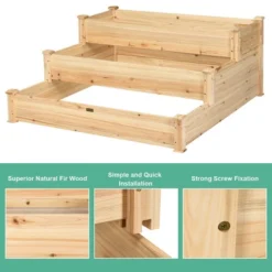 Costway 3 Tier Wooden Raised Vegetable Garden Bed Elevated Planter Kit Outdoor Gardening 13 Costway 3 Tier Wooden Raised Vegetable Garden Bed Elevated Planter Kit Outdoor Gardening -Costway GUEST 8e24a977 b8cc 4294 8b83 0de683a151f2 1