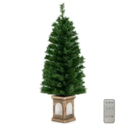 Costway 4 FT Pre-Lit Potted Christmas Tree Artificial Entrance Decor With 3 Lighting Modes -Costway GUEST 8e2d4d4f 7f87 44cd a8e5 458265d28711