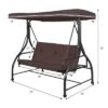 Costway Converting Outdoor Swing Canopy Hammock 3 Seats Patio Deck Furniture Brown -Costway GUEST 8ebef569 81d9 4091 b17e b5325c409546