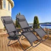 Costway 2PC Folding Zero Gravity Reclining Lounge Chairs Beach Patio W/Utility Tray 2 Costway 2PC Folding Zero Gravity Reclining Lounge Chairs Beach Patio W/Utility Tray -Costway GUEST 8eed0964 583b 46d2 9b26 00e029f3e90d