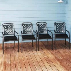 Costway Outdoor Chair Cushion Set Of 2/4/6 Waterproof Fade-Resistant Olefin Seat Cushions Brown/Navy/Gray/Black -Costway GUEST 8f6308f0 23ea 43c2 b9c8 2c19232a4e41