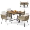Costway 5 Pieces Patio Dining Set Outdoor Rectangular Table And Chairs Furniture Set -Costway GUEST 8f6dae8a c037 4d48 9fff d326d5f24c33