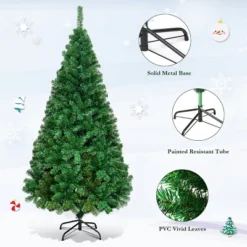 Costway Artificial PVC Christmas Tree W/Stand Holiday Season Indoor Outdoor Green 19 Costway Artificial PVC Christmas Tree W/Stand Holiday Season Indoor Outdoor Green -Costway GUEST 8fa5a000 886b 471d a40e 2f6c4480d92d