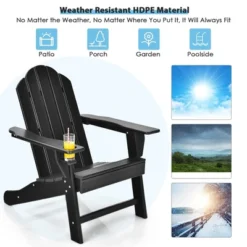 Costway HDPE Patio Adirondack Chair & Folding Footrest Set All-Weather Outdoor WhiteBlackGreyTurquoise -Costway GUEST 8fb5bfa7 7d2e 4612 8e66 683a7452bfd6