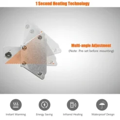 Costway 1500W Infrared Patio Heater W/ Remote Control & 24H Timer For Indoor Outdoor 15 Costway 1500W Infrared Patio Heater W/ Remote Control & 24H Timer For Indoor Outdoor -Costway GUEST 8fb5f0db 3137 41d9 9304 76695a9ffeb4