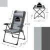 Costway 4PCS Patio Folding Dining Chair Ottoman Set Recliner Adjustable Gray -Costway GUEST 904a6e27 c5d6 4576 9b9a 834c3f959620