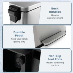 Costway 2 Pack Trash Can Combo Set With Step-on Pedal Removable Inner Buckets For Kitchen -Costway GUEST 90cd9cda f99a 44e0 b1cb 184dc5ba1432