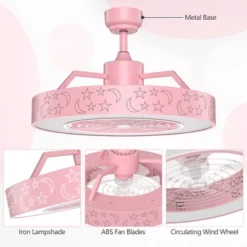 Costway 23'' Ceiling Fan W/LED Light Adjustable Color 3 Speeds Remote Control -Costway GUEST 916378ae 137b 473d be61 2a04087a71de