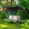 Costway 3 Seats Patio Backyard Canopy Steel Frame Swing Glider Hammock Cushioned -Costway GUEST 9179253a 7230 42b6 b7a4 002e9bdc67ce