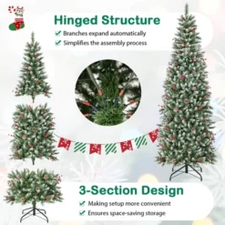 Costway 7 FT Pre-Lit Artificial Christmas Tree With 818 Snowy Branch Tips 350 LED Lights -Costway GUEST 91ba917f 26d6 4a7b 981e 1ba1835f4b90