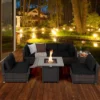Costway 7PCS Patio Rattan Furniture Set 30'' Fire Pit Table Cover Cushion Sofa Off WhiteBlackNavyRedTurquoise 1 Costway 7PCS Patio Rattan Furniture Set 30'' Fire Pit Table Cover Cushion Sofa Off WhiteBlackNavyRedTurquoise -Costway GUEST 922d3d4e d61f 4df6 b7a3 fd63a58a5e0b