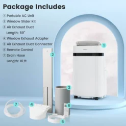 Costway 12000 BTU Portable Air Conditioner With Fan & Dehumidifier Sleep Mode 24H Timer 19 Costway 12000 BTU Portable Air Conditioner With Fan & Dehumidifier Sleep Mode 24H Timer -Costway GUEST 92961d5c bacb 4e4e b170 77b7a6396d7c