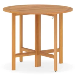 Costway 36" Outdoor Folding Round Dining Table With Slatted Tabletop For Backyard -Costway GUEST 935d1395 ccf5 4ff3 8982 d72e9ec4bf05