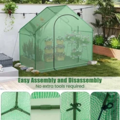 Costway 6 X 3 X 5.5FT Mini Walk-in Greenhouse With PE Cover Rustproof PE-Coated Metal Frame 19 Costway 6 X 3 X 5.5FT Mini Walk-in Greenhouse With PE Cover Rustproof PE-Coated Metal Frame -Costway GUEST 93af89f2 ff5a 4f01 9984 99060aed1a3d