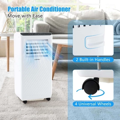 Costway 8000 BTU Portable Air Conditioner 3 -in-1 Air Cooler Dehumidifier Fan 24H Timer 5000 BTU(8000BTU ASHRAE) 10 Costway 8000 BTU Portable Air Conditioner 3 -in-1 Air Cooler Dehumidifier Fan 24H Timer 5000 BTU(8000BTU ASHRAE) - Image 8