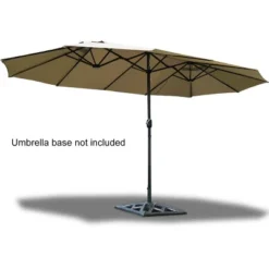 Costway 15' Market Outdoor Umbrella Double-Sided Twin Patio Umbrella With Crank Beige 14 Costway 15' Market Outdoor Umbrella Double-Sided Twin Patio Umbrella With Crank Beige -Costway GUEST 94037b1c 1c17 458e 8d89 281236dd1602