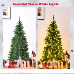 Costway 5ft Pre-lit PVC Artificial Half Christmas Tree 250 LED Lights -Costway GUEST 940bf491 6456 4e26 8bc1 0a70e7a45300
