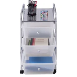 Costway 3 Drawers Metal Rolling Storage Cart Scrapbook Supply & Paper Home Office White 16 Costway 3 Drawers Metal Rolling Storage Cart Scrapbook Supply & Paper Home Office White -Costway GUEST 9416a33d 2caa 4b37 aa76 58006806fd9f