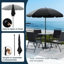 Costway 6 Pieces Patio Dining Set With Umbrella Outdoor Table And Chairs Set For Garden -Costway GUEST 944c3395 3c3e 402f 8c97 7b59f12999dc