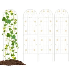Costway 4 Pack Rustproof Metal Garden Trellis 71" X 20" Wire Lattice Panel For Patio Green/White 21 Costway 4 Pack Rustproof Metal Garden Trellis 71" X 20" Wire Lattice Panel For Patio Green/White -Costway GUEST 949e88f8 9273 4dbc b84b 199eca238307