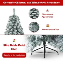 Costway 7.5 Ft Snow Flocked Artificial Christmas Tree Hinged Alaskan Pine Tree Holiday -Costway GUEST 950bb2a8 323d 4a99 a317 7230ff784fd7