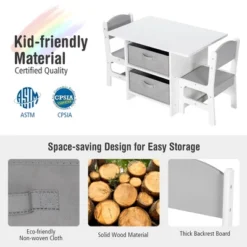 Babyjoy Kids Art Play Wood Table And 2 Chairs Set W/ Storage Baskets Puzzle 14 Babyjoy Kids Art Play Wood Table And 2 Chairs Set W/ Storage Baskets Puzzle -Costway GUEST 95df00e3 7cd4 48d8 83cf 76ad21bc90b9