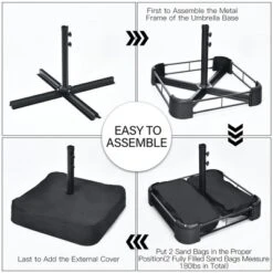 Costway 15 Ft Patio Double Sided Umbrella Outdoor Market Umbrella BeigeTanOrangeBurgundy -Costway GUEST 96038023 2924 4a9f bce1 f2bee05aae33