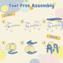 Costway Kids Table And 2 Chairs Set Activity Art Desk With Storage Shelf & Building Blocks -Costway GUEST 963584db 4be9 4aff 9934 72ad78657542