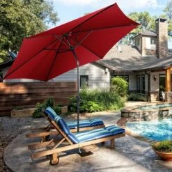 Costway 10FT Patio Umbrella 6 Ribs Market Steel Tilt W/ Crank Outdoor Garden Burgundy 13 Costway 10FT Patio Umbrella 6 Ribs Market Steel Tilt W/ Crank Outdoor Garden Burgundy -Costway GUEST 96461efb 47d2 477e 9c4a 6825d670e69b