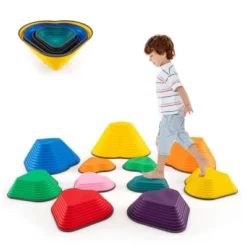 Costway 11 Pcs Stepping Stones With Full Non-Slip Edging For Children Indoor And Outdoor -Costway GUEST 96d67b76 eb9f 4467 81e5 15d9c3031c81