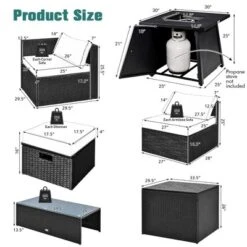 Costway 9PCS Patio Rattan Furniture Set Fire Pit Space-saving W/ Cushion Cover 19 Costway 9PCS Patio Rattan Furniture Set Fire Pit Space-saving W/ Cushion Cover -Costway GUEST 9761d945 40c0 4217 b02f 0cd167b9f003