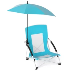 Costway 1/2 PCS Portable Beach Umbrella Chair With Hexagonal Parasol Comfy Armrest Breathable Seat Pink 19 Costway 1/2 PCS Portable Beach Umbrella Chair With Hexagonal Parasol Comfy Armrest Breathable Seat Pink -Costway GUEST 97d511e6 b95b 4ad2 ac62 649045f77da7