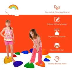 Costway 11pcs Kids Balance Stepping Stones W/ Non-Slip Bottom Indoor & Outdoor Toy -Costway GUEST 9810a03a d966 4718 add6 5ce3eb4fae41
