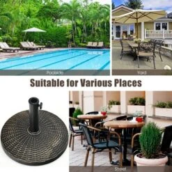 Costway 22 Lbs Round Resin Patio Umbrella Base Stand Holder W/ Adjustable Knob 15 Costway 22 Lbs Round Resin Patio Umbrella Base Stand Holder W/ Adjustable Knob -Costway GUEST 98af5a08 b57e 4307 89e6 f8d67b0a2d67