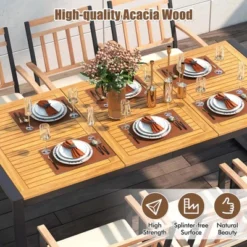 Costway 9 Pieces Patio Dining Set With Soft Cushions And 1.9" Umbrella Hole For Garden 11 Costway 9 Pieces Patio Dining Set With Soft Cushions And 1.9" Umbrella Hole For Garden -Costway GUEST 98d1deae 5e8c 4991 99d6 81782093b807