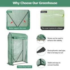 Costway 39'' X 20'' X 67'' Walk-in Garden Greenhouse Hot House Tomato Plant Warm House -Costway GUEST 98d5007d 4501 4393 b762 f89a482d2c51