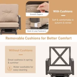 Costway Patio 3pcs Swivel Bar Height Bistro Set Cushioned Table Stools Furniture Outdoor -Costway GUEST 98d8374d bcd9 4d2a 8f5d 6237a103f271