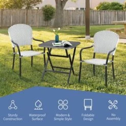 Costway Patio Folding Square Dining Table Aluminum Frame Tempered Glass Top 15 Costway Patio Folding Square Dining Table Aluminum Frame Tempered Glass Top -Costway GUEST 994dc663 36e9 44af b638 54319e34274e