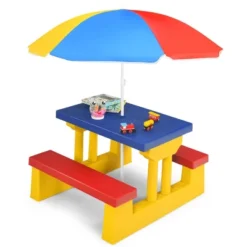 Costway Kids Picnic Table Set W/Removable Umbrella Indoor Outdoor Garden Patio 18 Costway Kids Picnic Table Set W/Removable Umbrella Indoor Outdoor Garden Patio -Costway GUEST 998d5a34 f5fe 4f82 a64b 433e2f2978ec