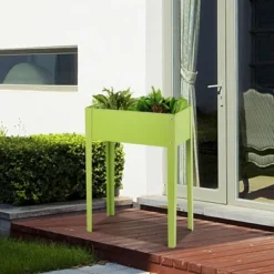 Costway 24'' X12'' Outdoor Elevated Garden Plant Stand Raised Tall Flower Bed Box -Costway GUEST 9a138a86 f49b 4860 8b95 beba4b7beaca